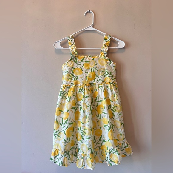 final price Cynthia Rowley Girls Size 7 Lemon Ruffle Sundress - Picture 1 of 9